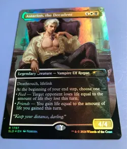 Astarion the Decadent Foil Borderless Card English Golden Used - Image 2