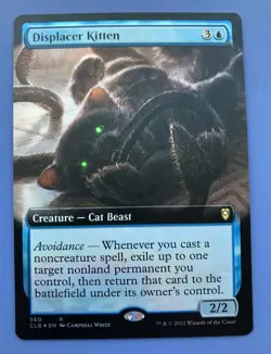 Displacer Kitten Foil Extended Art CLB BF Blue R MTG Card - Image 1