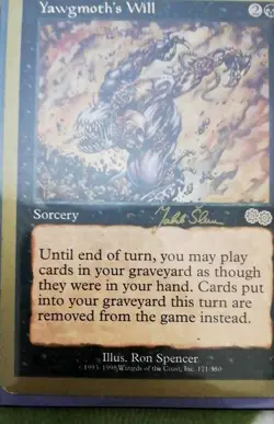 MTG Yawgmoths Will Gold Frame Magic the Gathering Card - Image 1