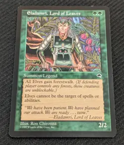 Eladamri Lord of Leaves MTG TMP Card English Tspt Rare Used - Image 1