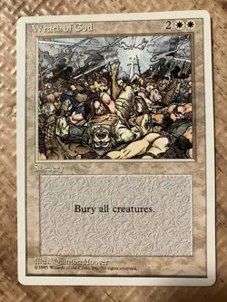 MTG Wrath of God 4ED Alternate Version Magic the Gathering Used - Image 1