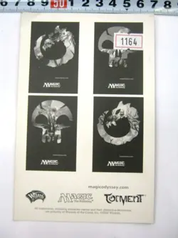 MTG 2002 Magic the Gathering Torment Sticker #1164 Rare Collectible Used - Image 2