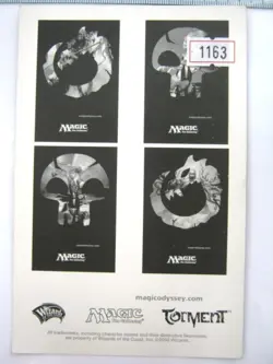 Rare MTG 2002 Magic the Gathering Torment Sticker Number 1163 - Image 2