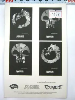 MTG 2002 Magic the Gathering Torment Sticker Number 1162 Rare Not for Sale - Image 2