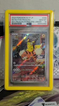 Pokemon Detective Pikachu Returns Preorder JPN FA Promo 098/SV-P PSA 10 Gem Mint - Image 1