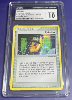 CGC 10 Pokenav Reverse Holo 83/100 EX Crystal Guardians Pokemon 2006 - Image 1