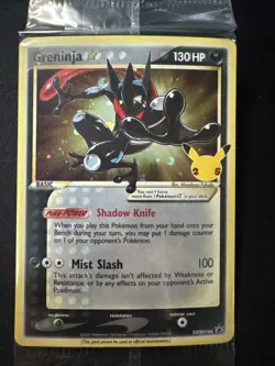 Pokemon Greninja Black Star Promo SWSH144 Celebrations 25th Gold Star SEALED - Image 1