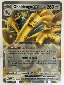 Gholdengo ex 139/182 Scarlet & Violet Paradox Rift Double Rare Pokemon TCG - Image 1