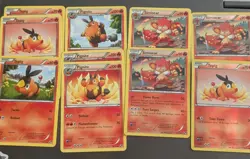 Black and White Pokemon TCG Fire Pokemon Lot Of 10 Tepig Reverse Holo Simisear - Image 1