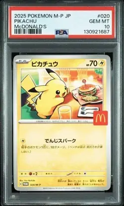 PSA 10 PIKACHU PROMO 020 McDONALD'S 2025 Pokemon card Set of 10 Japanese - Image 3