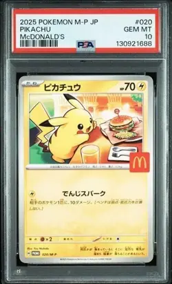 PSA 10 PIKACHU PROMO 020 McDONALD'S 2025 Pokemon card Set of 10 Japanese - Image 4