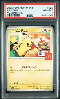 PSA 10 PIKACHU PROMO 020 McDONALD'S 2025 Pokemon card Set of 10 Japanese - Image 5