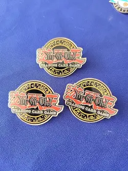 Lot Of 3 1996 YUGIOH VINTAGE TRADING CARD GAME PIN DUELIST LEAGUE FACTORY - Image 1