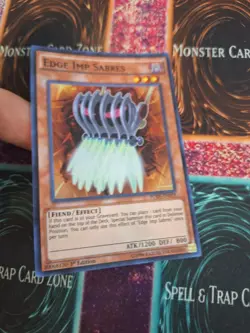 Yugioh Edge Imp Sabres FUEN-EN018 Super Rare 1st Edition Near Mint - Image 2