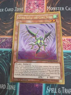 Yugioh Geira Guile the Cubic King MVP1-ENG36 Gold Rare 1st Edition Near Mint - Image 1