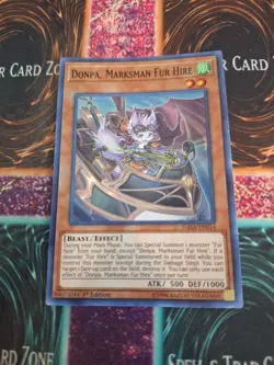 Yugioh Donpa, Marksman Fur Hire DASA-EN014 Super Rare 1st Edition Near Mint - Image 1