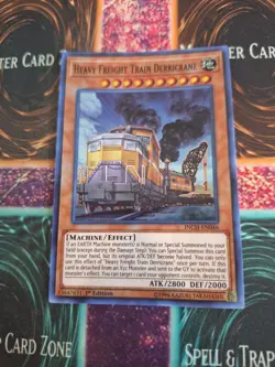 Yugioh Heavy Freight Train Derricrane INCH-EN046 Super Rare 1st Edition NM - Image 1