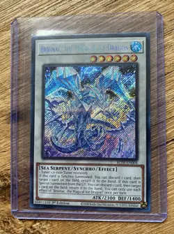 Yugioh Brionac the Magical Ice Dragon BLTR-EN004 Secret Rare 1st Edition NM - Image 2