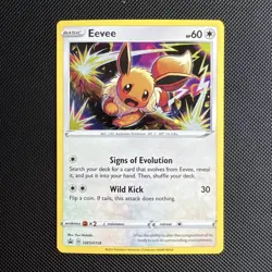 Pokemon Card Eevee SWSH118 Black Star Promo Holo Rare NM - Image 1