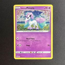 Pokemon Card Galarian Ponyta SWSH013 Black Star Promo Holo Near Mint - Image 1
