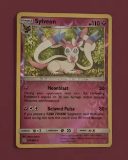 Pokemon SYLVEON 155/236 Sun & Moon Cosmic Eclipse Reverse Holo Card - Image 1