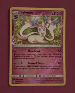 Pokemon SYLVEON 155/236 Sun & Moon Cosmic Eclipse Reverse Holo Card - Image 2
