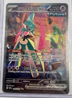 Pokemon TCG Iron Valiant EX Paradox Rift 249/182 Special Illustration Rare Card - Image 1