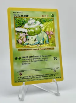 Bulbasaur Shadowless Base Set 44/102 Pokemon Card - Excellent Condition - Image 4