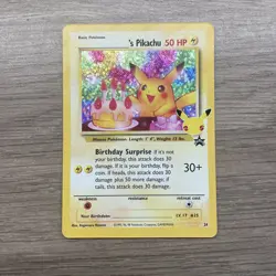Pokemon Pikachu Birthday Card 24-Holo Celebrations MINT - Image 1