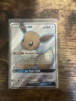 Pokemon TCG Eevee GX Full Art Rare Black Star Promo Card SM242 LP - Image 1