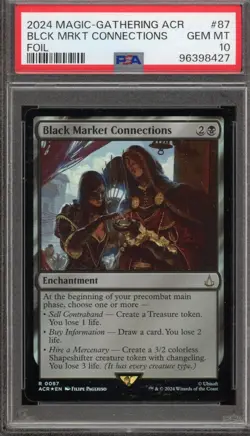 2024 MTG Assassin's Creed Black Market Connections Foil PSA10 - Image 1