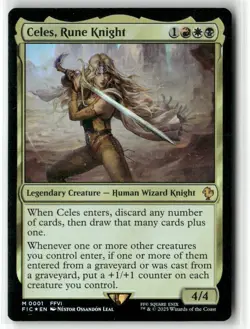Celes, Rune Knight - 01 Foil NM MTG FINAL FANTASY Commander Magic - Image 1