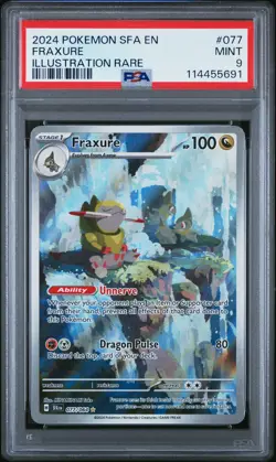 2024 POKEMON SFA EN-SHROUDED FABLE ILLUSTRATION RARE #077 FRAXURE PSA 9 - Image 1