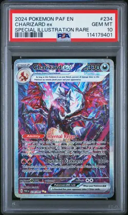 2024 POKEMON PAF EN-PALDEAN FATES SPECIAL ILLUSTRATION RARE CHARIZARD EX PSA 10 - Image 1