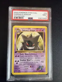 Pokemon Sabrina's Gengar Gym Challenge 1st Edition Rare #29 PSA 9 Mint - Image 1