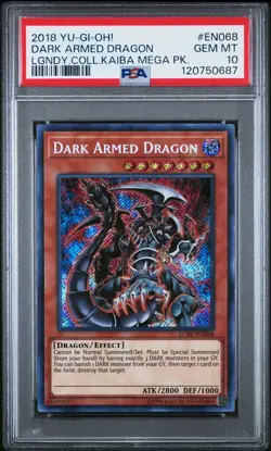 2018 Yu-Gi-Oh Legendary Collection Kaiba Mega Dark Armed Dragon EN068 PSA 10 GEM - Image 1