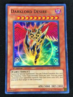 YUGIOH DARKLORD DESIRE LCGX-EN210 1ST SUPER (NM) - Image 1