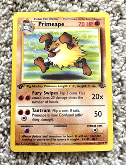 Primeape - Jungle Set - 43/64 - Uncommon - Pokemon Card - 1st Edition - Image 1