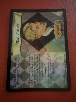 Harry Potter Trading Card Game Draco Malfoy Holo Foil #3/116 TCG 2001 Base Set - Image 1