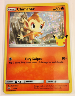 Chimchar 12/25 McDonald's 25th Anniversary Holo Pokemon Card Promo NM - Image 1