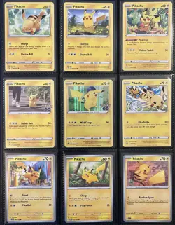 Pokemon Pikachu Fans Card Collection Set of 9 English SWSH SV Cards NM - Image 1