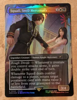 MTG - Squall, SeeD Mercenary (borderless foil) - FIN/PRM/SSP (NM+) - Image 1