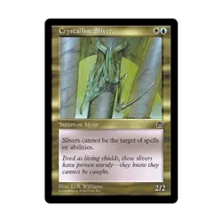 WOTC MtG Stronghold Crystalline Sliver (U) EX - Image 1