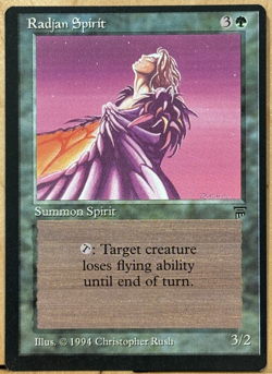 LIMITED EDITION Legends Vintage MtG Radjan Spirit Unplayed NM OFF-CENTER! - Image 1