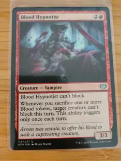 MTG Blood Hypnotist 143 Innistrad: Crimson Vow M/NM Free UK P&P - Image 1