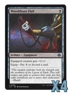 MTG-NM Playset(X4)-Bloodthorn Flail-93-The Lost Caverns of Ixalan - Image 1
