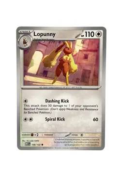 Lopunny 108/132 TCG 2025 Pokemon Mega Evolution - Image 1