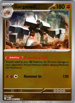 Pokemon TCG - Mega Evolution (MEG EN) Garganacl - #084/132 - Reverse Holo - Image 1