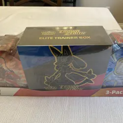 POKEMON Trading Cards TCG Costco 3 Pack Bundle CROWN ZENITH ETB + 2TINS NEW SEAL - Image 2