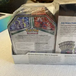 POKEMON Trading Cards TCG Costco 3 Pack Bundle CROWN ZENITH ETB + 2TINS NEW SEAL - Image 5
